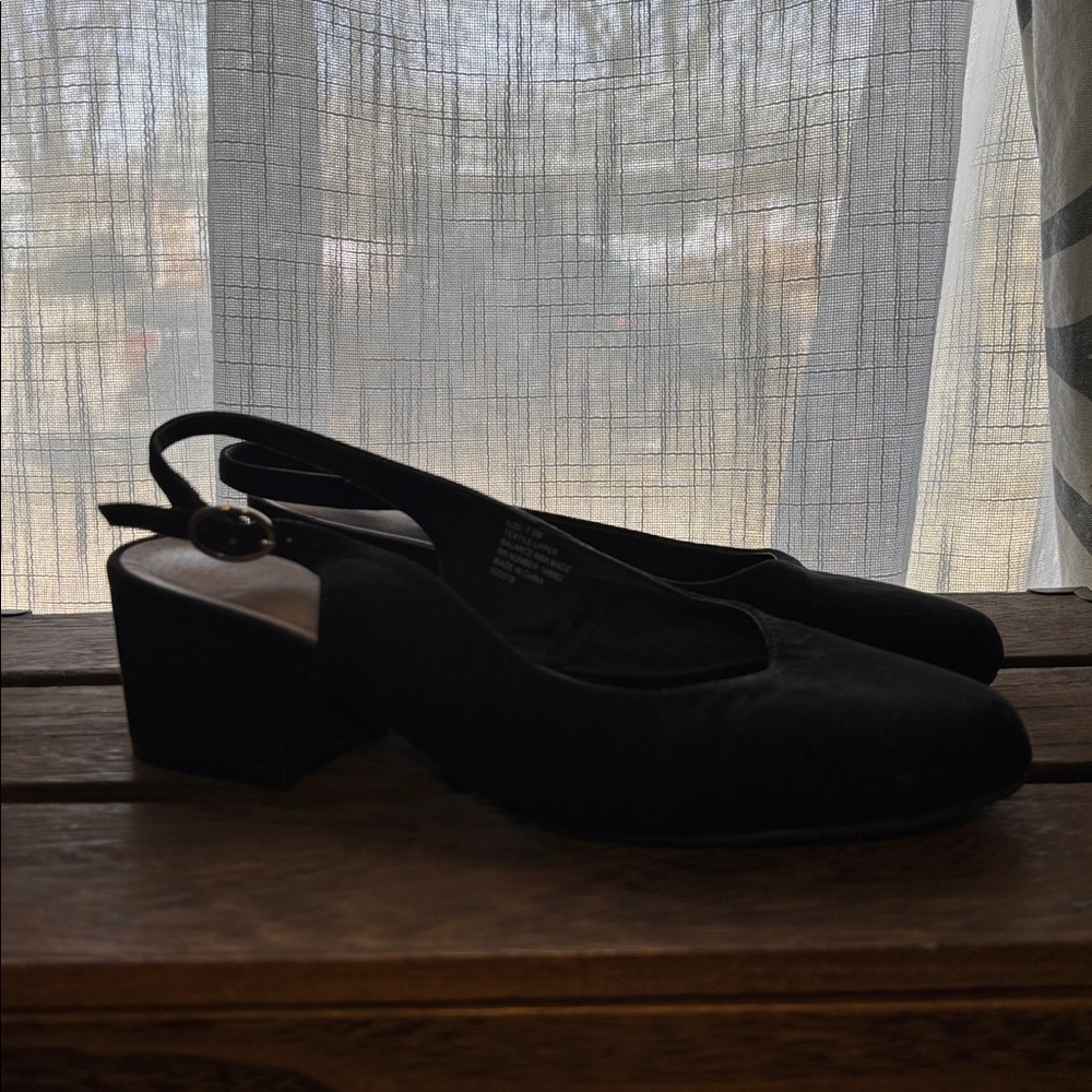 Torrid Black Slingback Block Heels